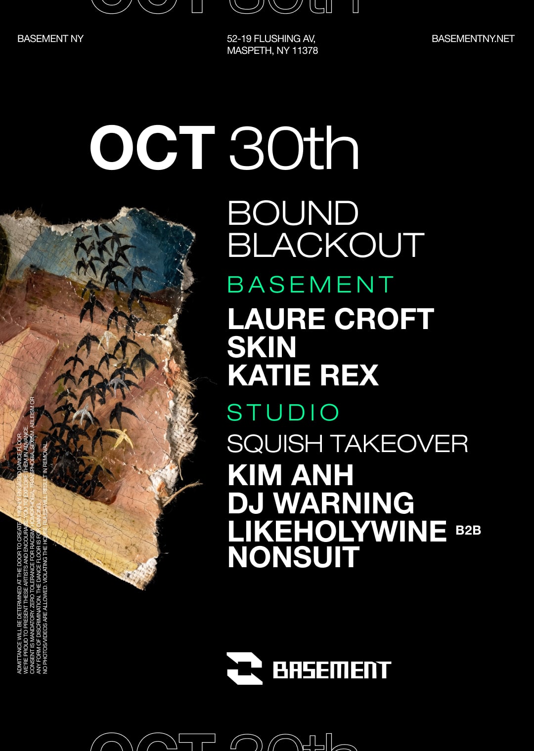 BOUND Blackout: Laure Croft / SKIN / Katie Rex / Kim Anh / Dj Warning / likeholywine / nonsuit