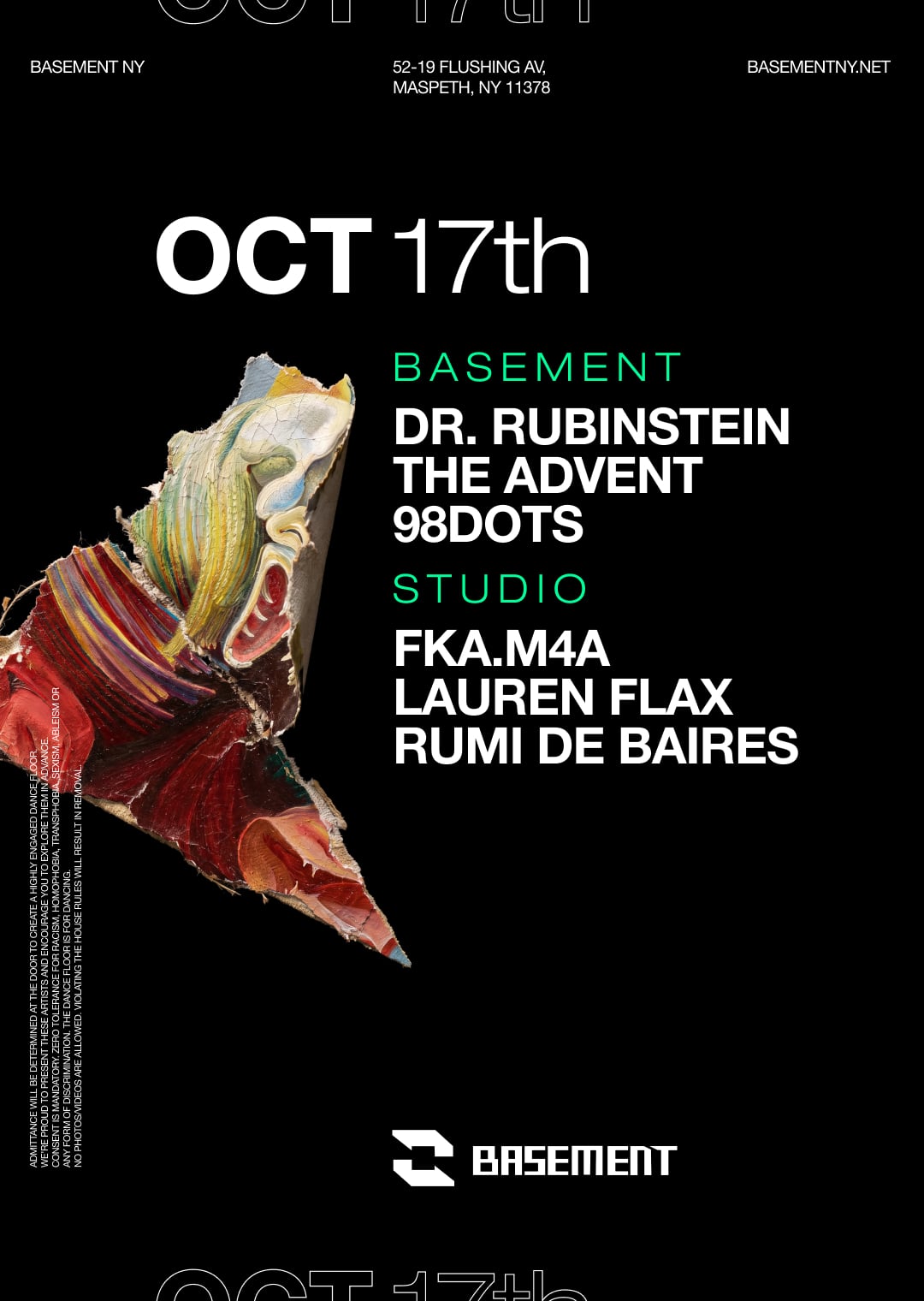 Dr. Rubinstein / The Advent / 98dots / Jay Jackson (fka.m4a) / Lauren Flax / Rumi de Baires